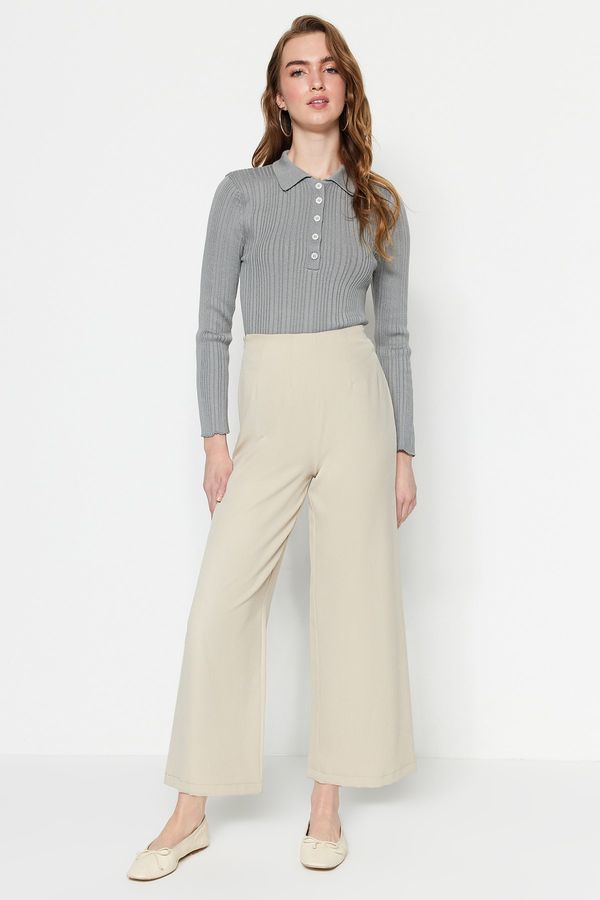 Trendyol Trendyol Pants - Beige - Bootcut