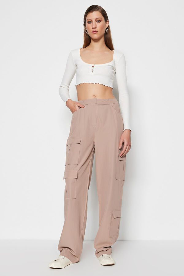 Trendyol Trendyol Pants - Beige - Straight