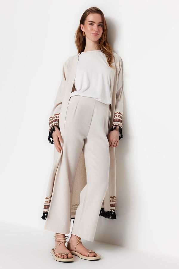 Trendyol Trendyol Pants - Beige - Wide leg