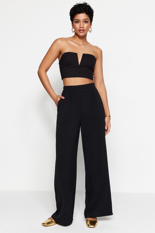 Trendyol Trendyol Pants - Black - Wide leg