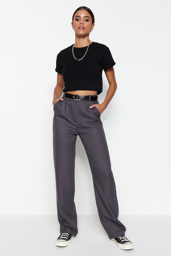 Trendyol Trendyol Pants - Gray - Cigarette pants