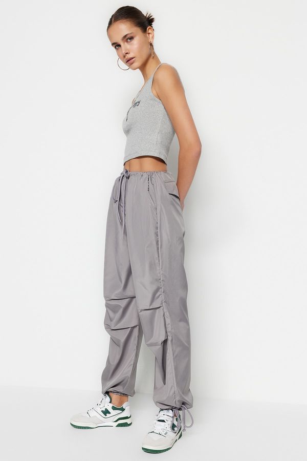 Trendyol Trendyol Pants - Gray - Wide leg