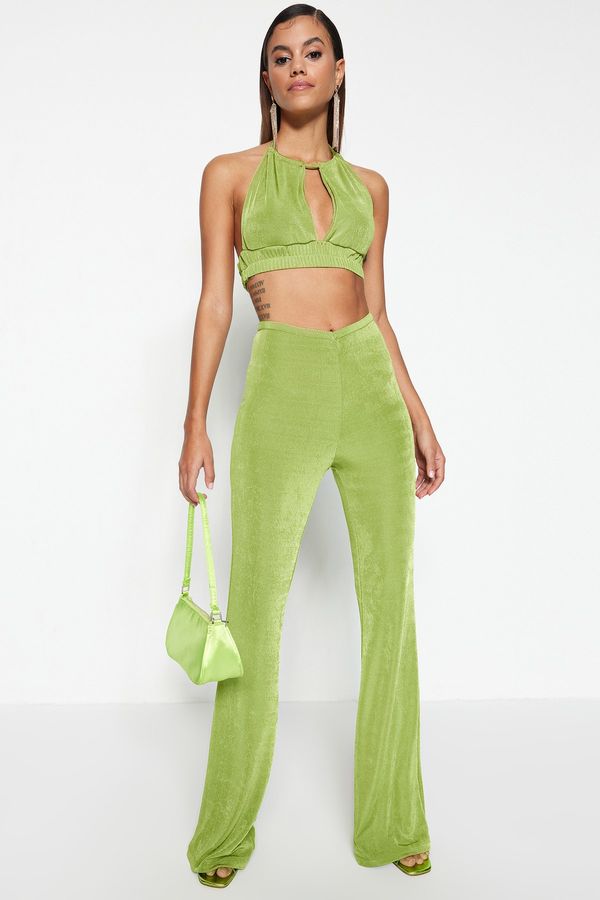 Trendyol Trendyol Pants - Green - Wide leg