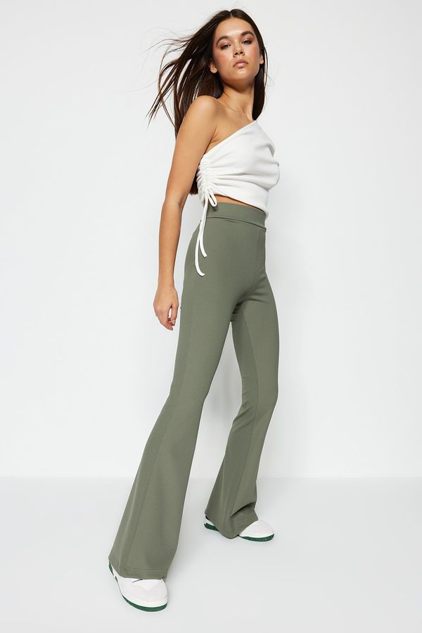 Trendyol Trendyol Pants - Khaki - Flare