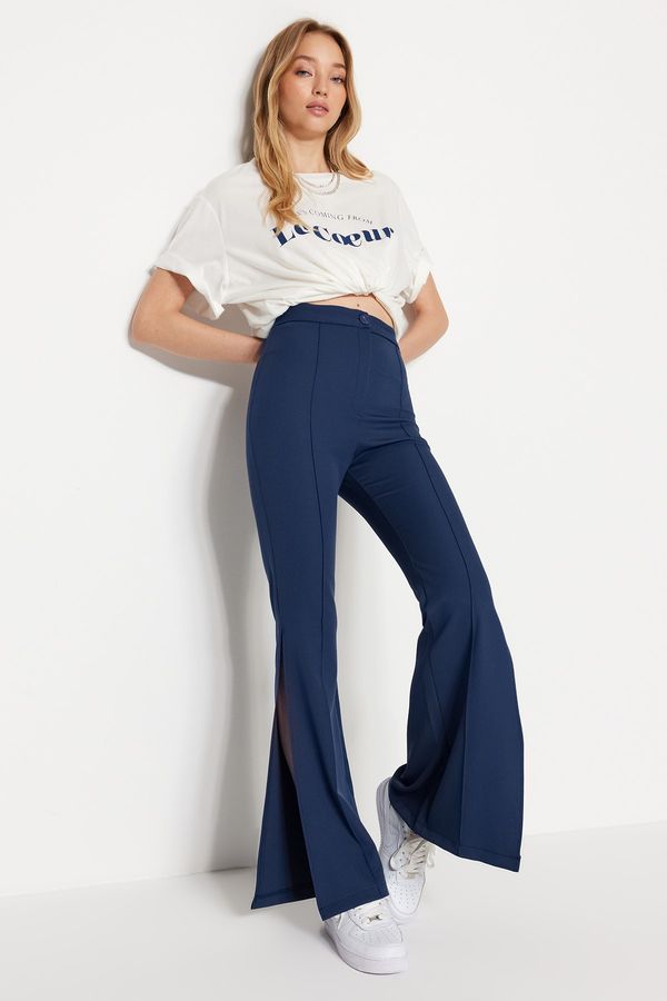 Trendyol Trendyol Pants - Navy blue - Bootcut