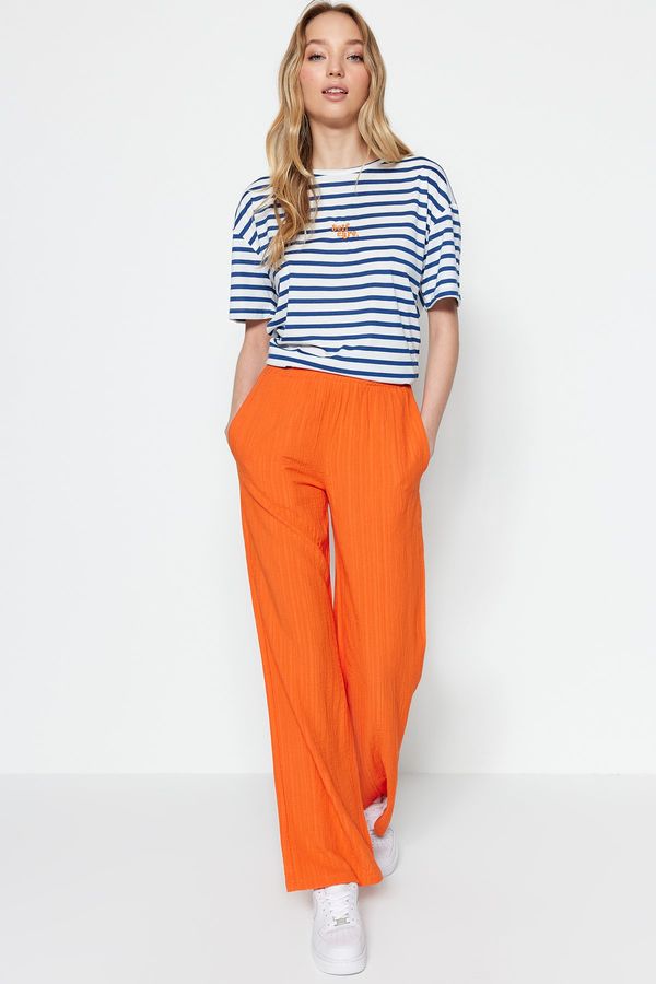 Trendyol Trendyol Pants - Orange - Wide leg