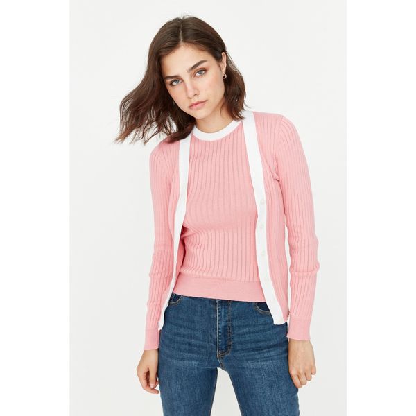 Trendyol Trendyol Pink Blouse-Cardigan Button Detailed Knitwear Cardigan