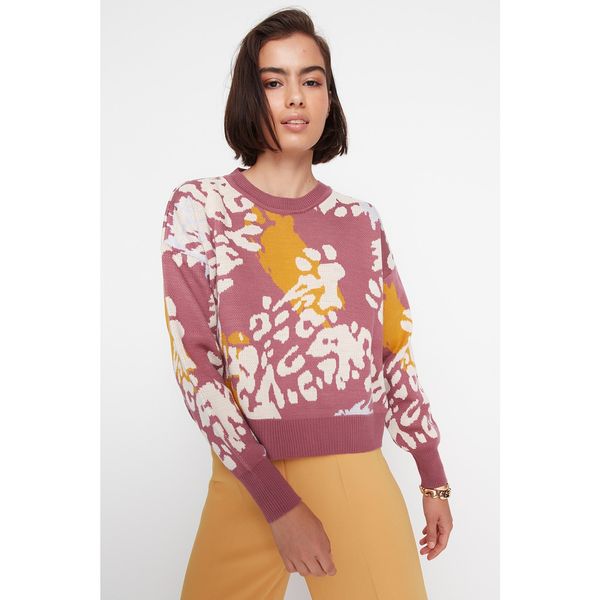 Trendyol Trendyol Pink Jacquard Knitwear Sweater