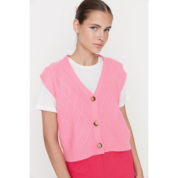 Trendyol Trendyol Pink Knitted Detailed Knitwear Sweater