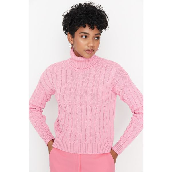 Trendyol Trendyol Pink Knitted Detailed Knitwear Sweater