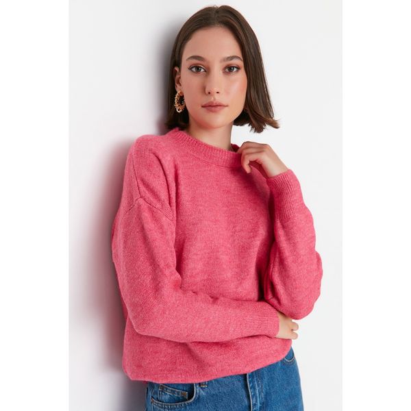 Trendyol Trendyol Pink Oversize Knitwear Sweater