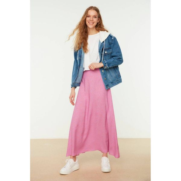 Trendyol Trendyol Pink Polka Dot Patterned Bell Woven Skirt