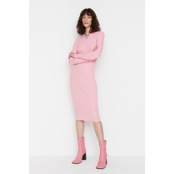 Trendyol Trendyol Pink Polo Neck Knitwear Dress