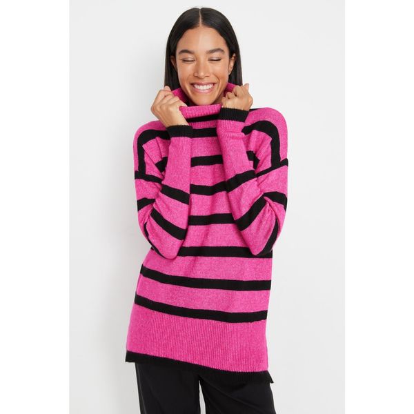 Trendyol Trendyol Pink Striped Knitwear Sweater