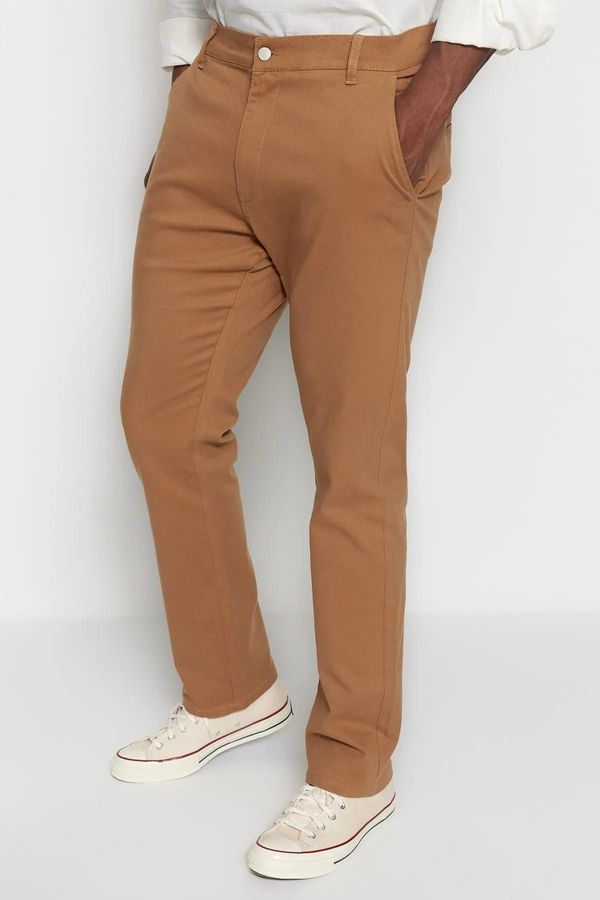 Trendyol Trendyol Plus Size Camel Men's Regular Fit Casual Trousers