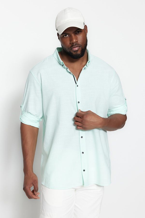 Trendyol Trendyol Plus Size Shirt - Green - Regular fit