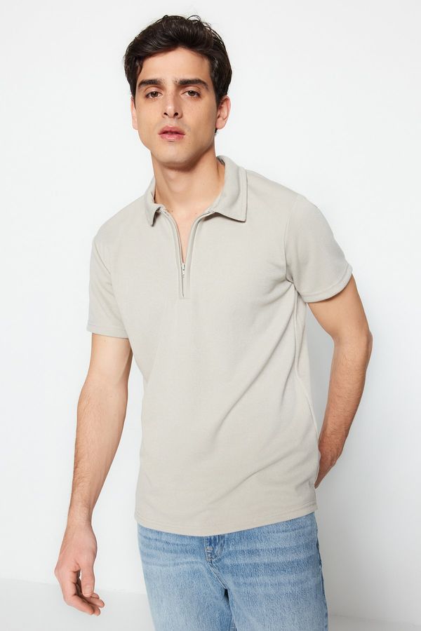 Trendyol Trendyol Polo T-shirt - Gray - Fitted