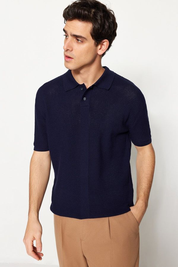 Trendyol Trendyol Polo T-shirt - Navy blue - Relaxed fit