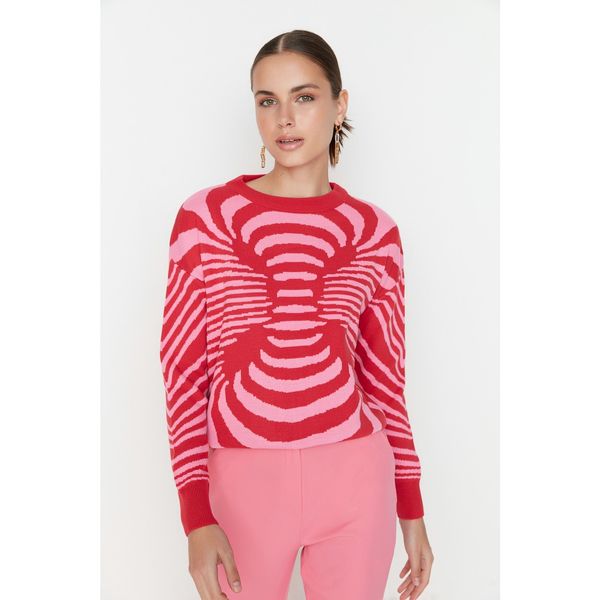 Trendyol Trendyol Pomegranate Flower Jacquard Knitwear Sweater