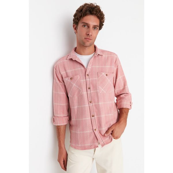 Trendyol Trendyol Powder Men's Oversize Fit Plaid Shirt