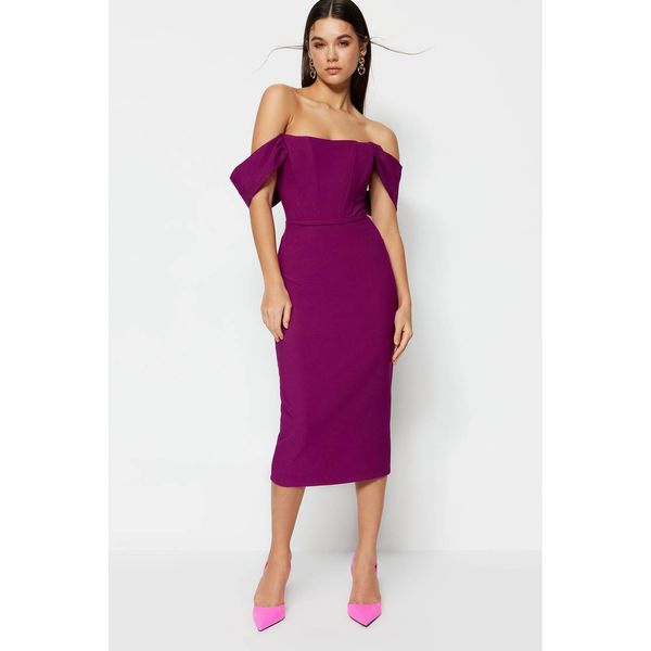 Trendyol Trendyol Purple Collar Detailed Dress