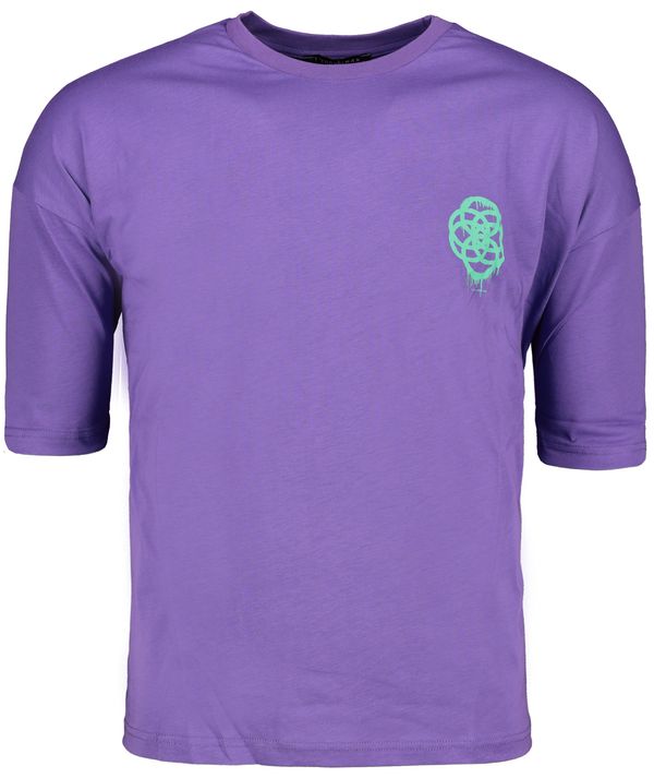 Trendyol Trendyol Purple Męski Oversize T-Shirt