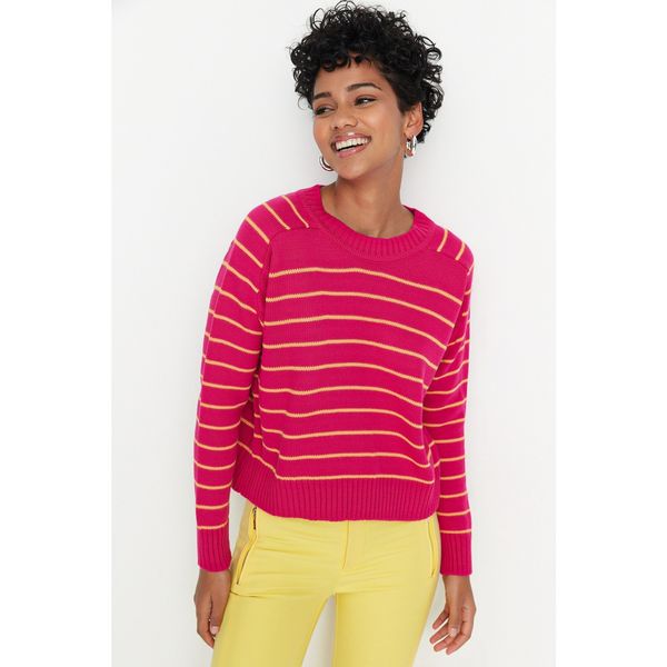 Trendyol Trendyol Purple Striped Knitwear Sweater