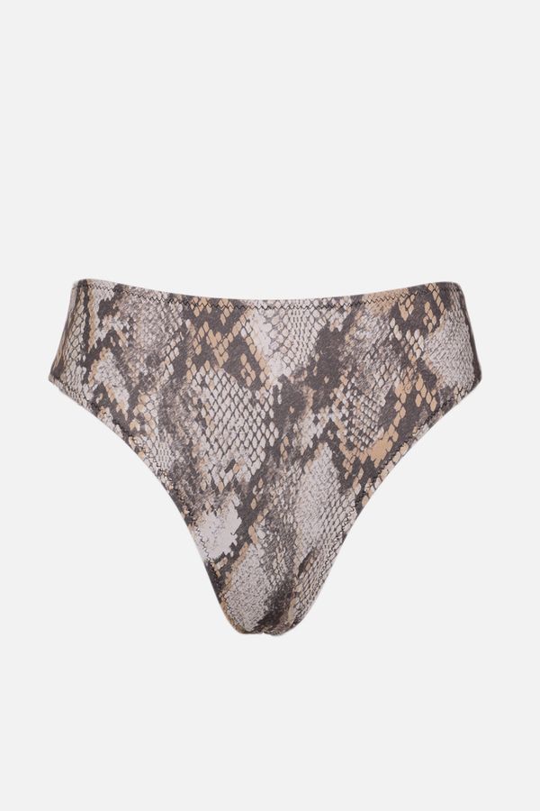 Trendyol Trendyol Python Pattern High Waist Bikini Bottom