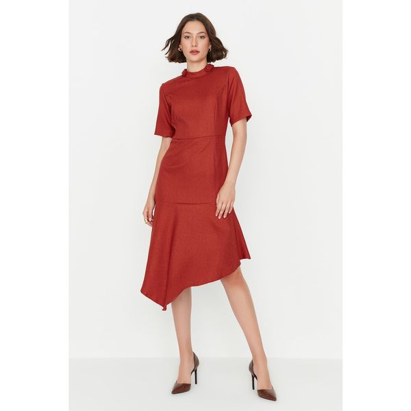 Trendyol Trendyol Red Belted Asymmetrical Dress