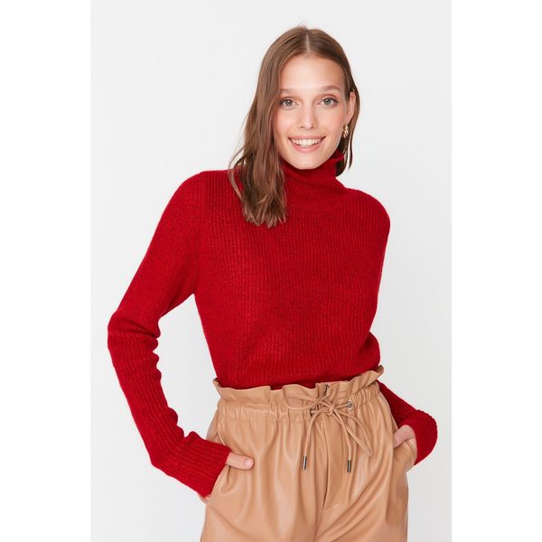 Trendyol Trendyol Red Collar Detailed Knitwear Sweater