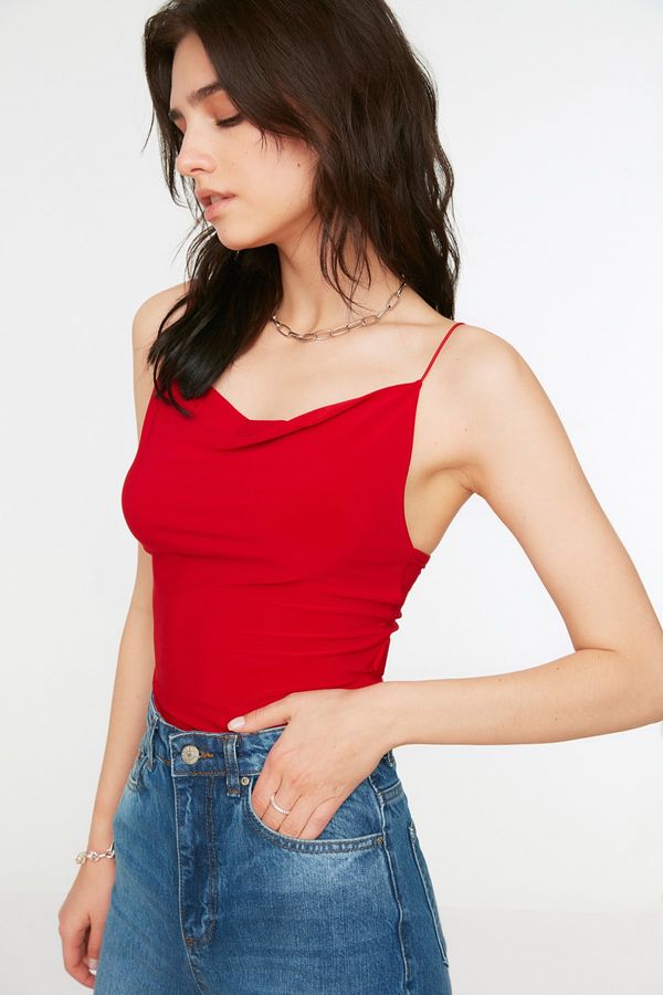 Trendyol Trendyol Red Collar Knitted Blouse