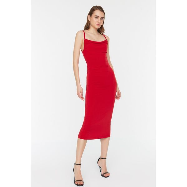 Trendyol Trendyol Red Collar Knitted Dress