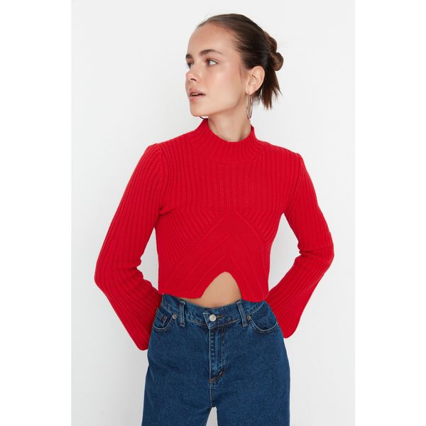 Trendyol Trendyol Red Crop Knitwear Sweater