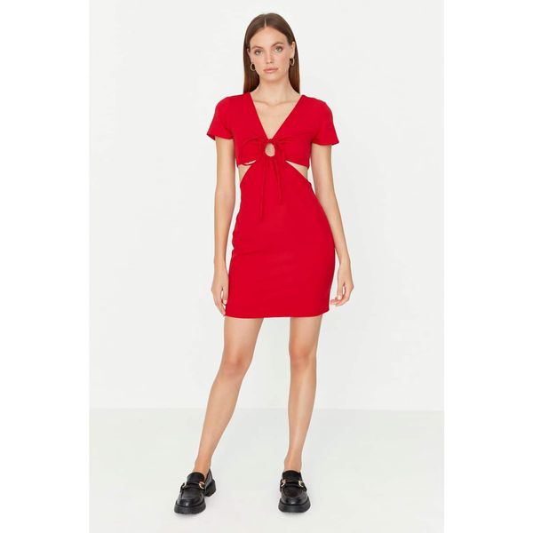 Trendyol Trendyol Red Cut Out Detailed Dress