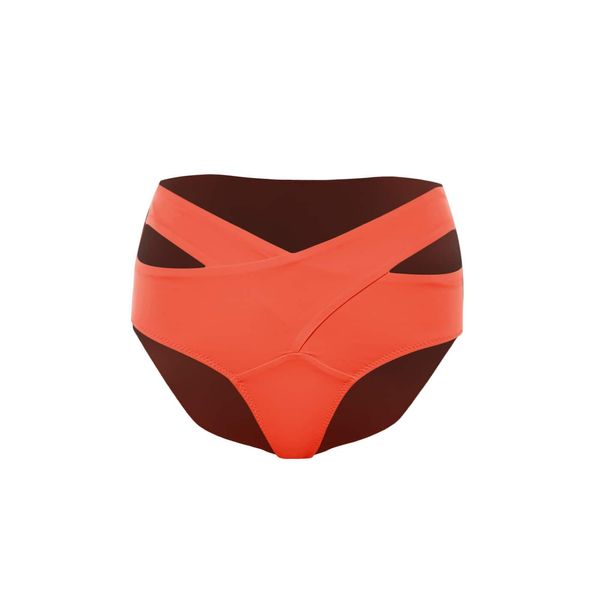 Trendyol Trendyol Red Cut Out Detailed High Waist Bikini Bottom