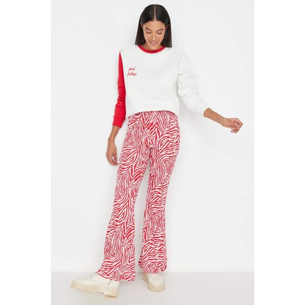 Trendyol Trendyol Red Flare Knitted Trousers