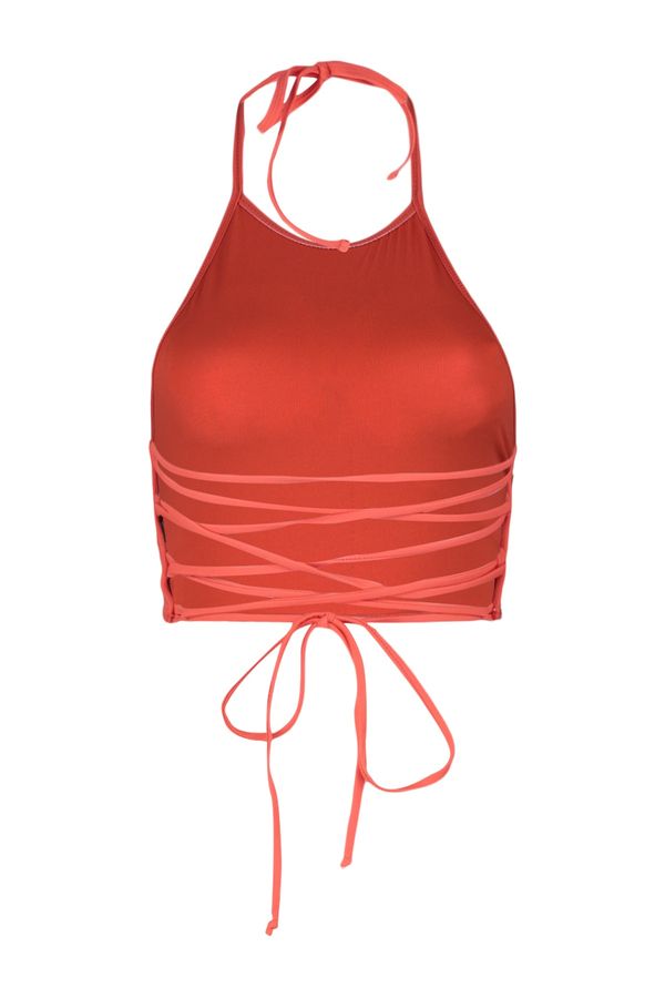 Trendyol Trendyol Red Halter Neck Bikini Top