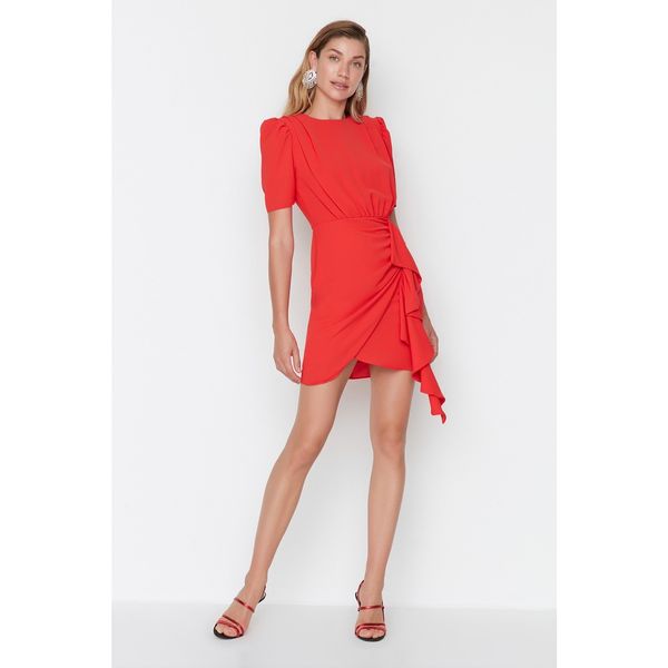 Trendyol Trendyol Red Ruffle Detailed Dress