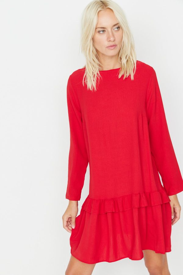 Trendyol Trendyol Red Ruffle Detailed Dress