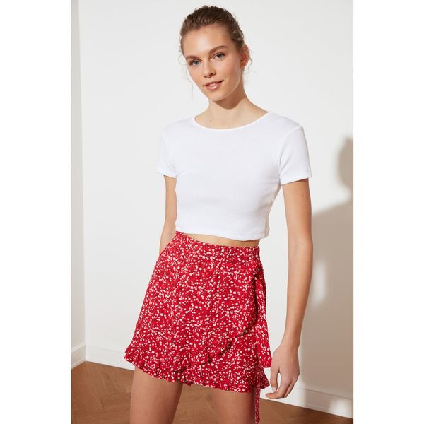 Trendyol Trendyol Red Ruffle Short Skirt