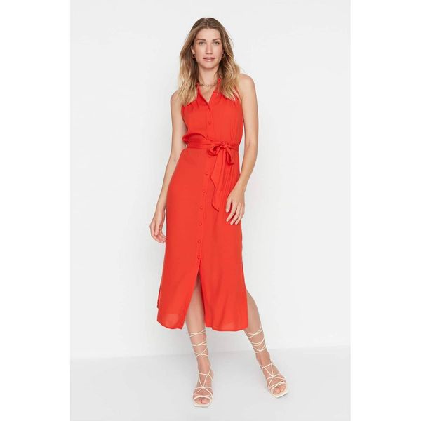 Trendyol Trendyol Red Tie Detailed Dress