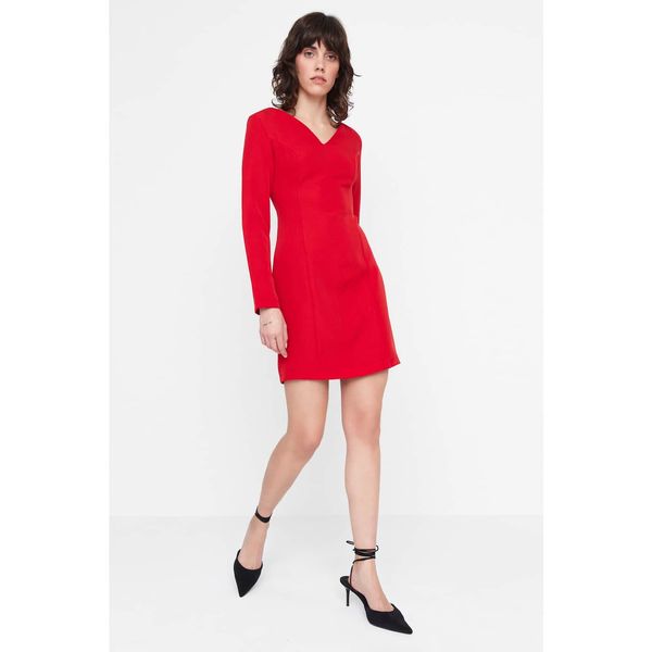 Trendyol Trendyol Red V-Neck Dress