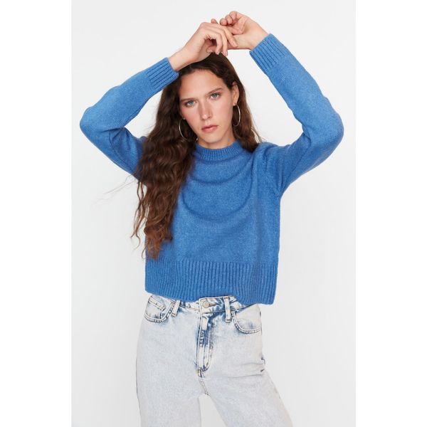 Trendyol Trendyol Saks Crop Knitwear Sweater