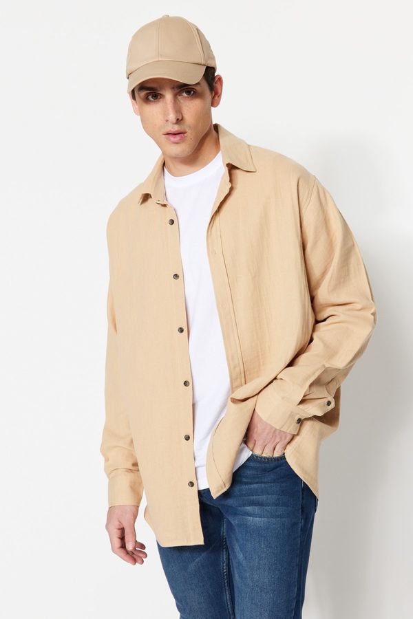 Trendyol Trendyol Shirt - Beige - Relaxed fit