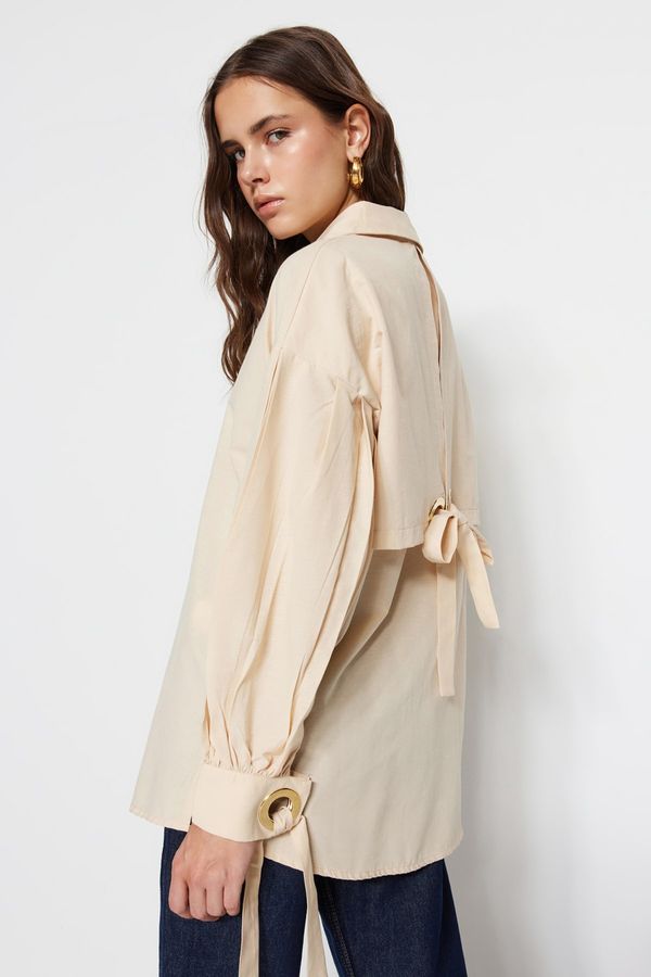 Trendyol Trendyol Shirt - Beige - Relaxed fit