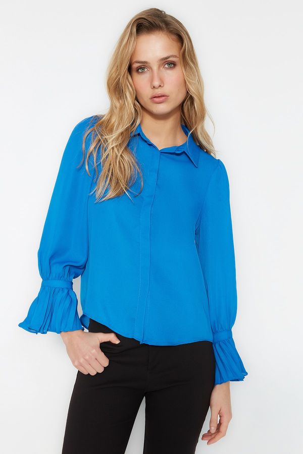 Trendyol Trendyol Shirt - Blue - Regular fit