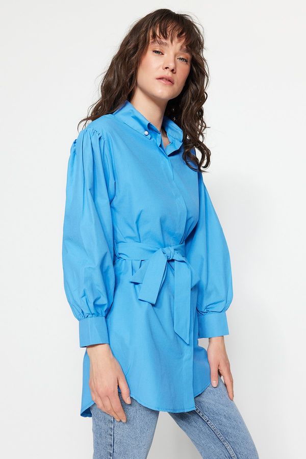 Trendyol Trendyol Shirt - Blue - Regular fit