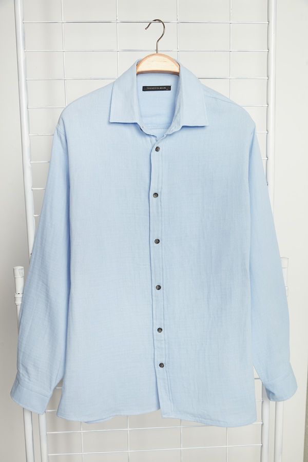 Trendyol Trendyol Shirt - Blue - Relaxed