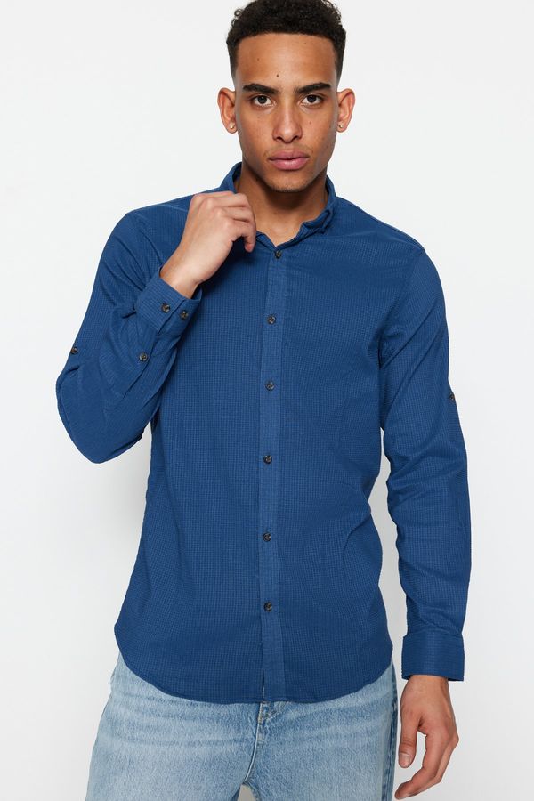 Trendyol Trendyol Shirt - Blue - Slim fit