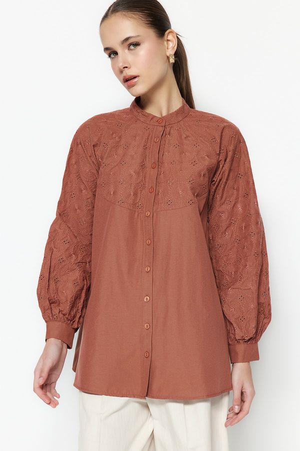 Trendyol Trendyol Shirt - Brown - Relaxed fit